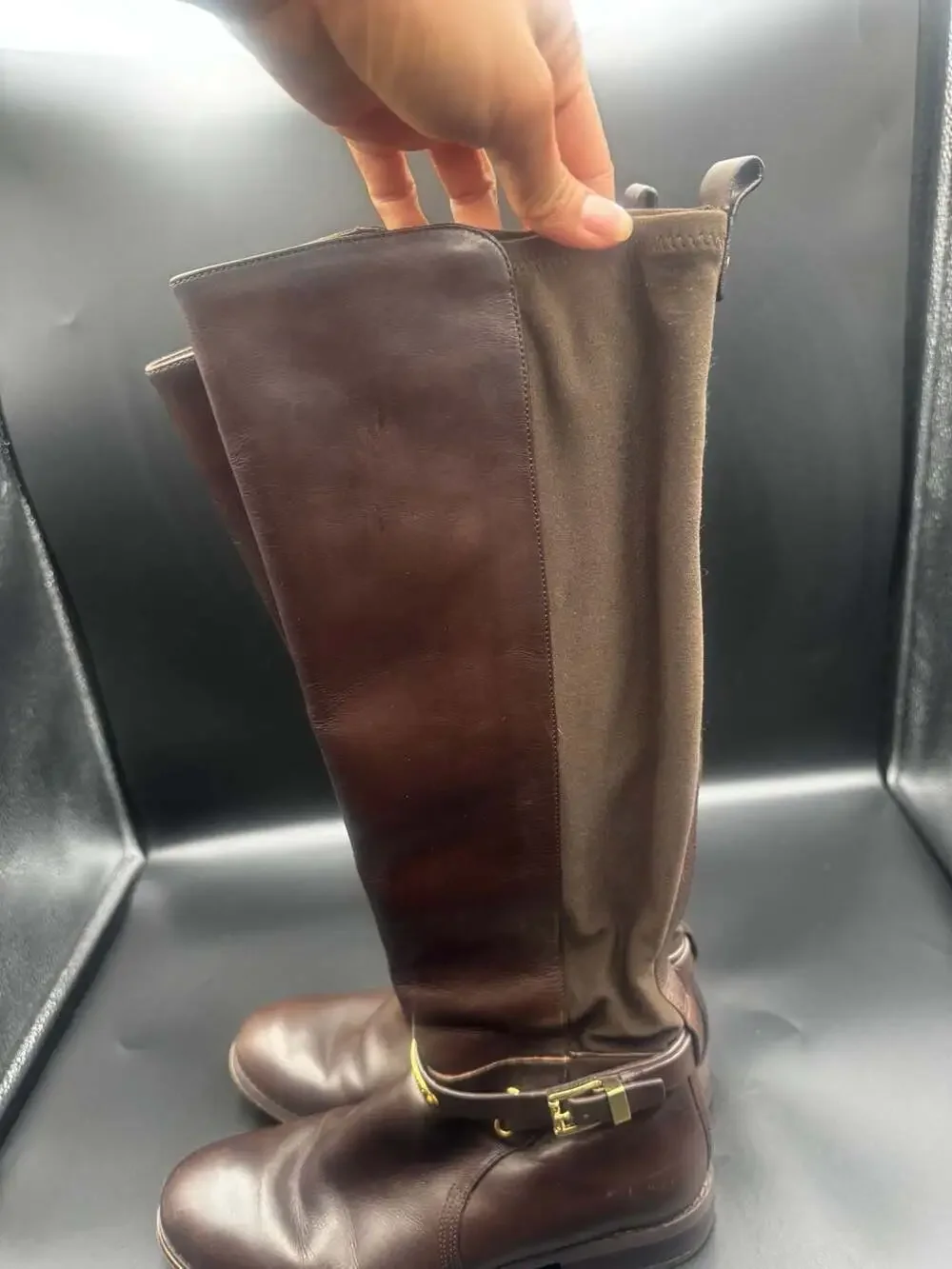 Michael Kors Brown Leather Knee High Boots Size 8M